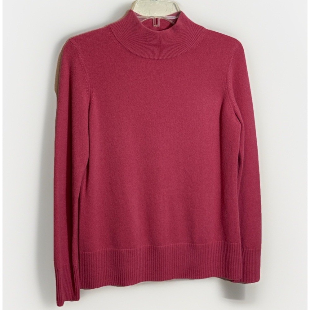 VTG Preston & New York Cashmere Sweater SzXS Pink Mock Neck Soft & Cozy Preppy